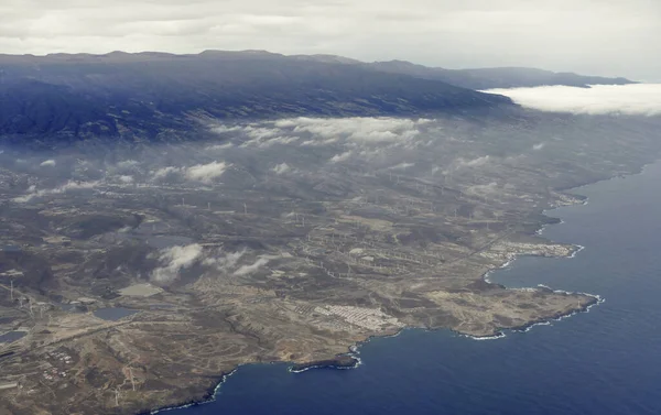 Vista Aérea Mostrando Costa Ocidental Tenerife Ilhas Canárias Espanha — Fotografia de Stock