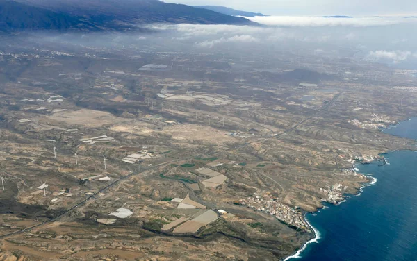 Tenerife Nyugati Partjait Bemutató Légi Felvétel Kanári Szigetek Spanyolország — Stock Fotó