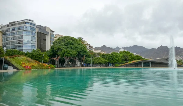 Impresszió Santa Cruz Tenerife Plaza Espana Körül Tenerife Városában Kanári — Stock Fotó