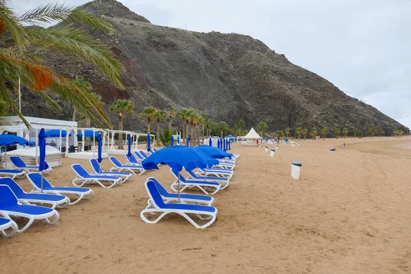 Strandlandschaft Der Playa Las Teresitas Auf Teneriffa Kanarische Inseln Spanien — Stockfoto