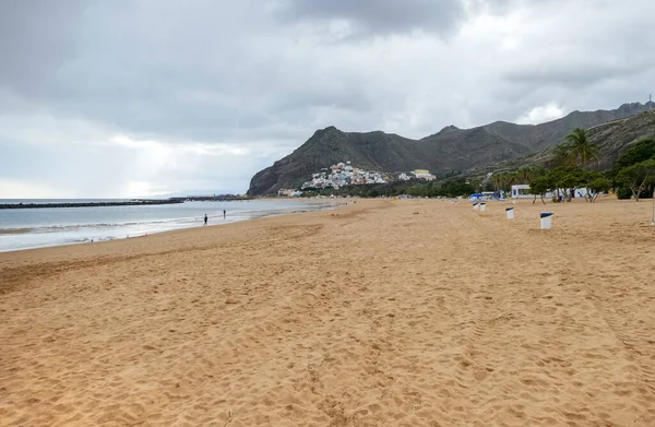 Пляжний Пейзаж Playa Las Teresitas Тенерифе Канарські Острови Іспанія — стокове фото