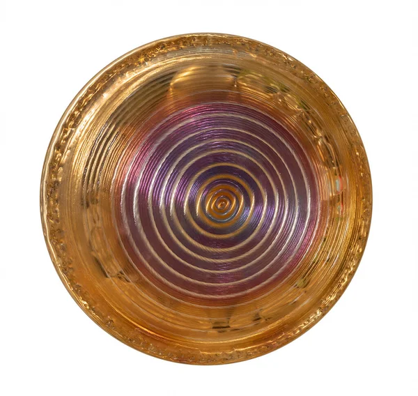 Colorful Metallic Gong Isolated White Back — Stock Photo, Image