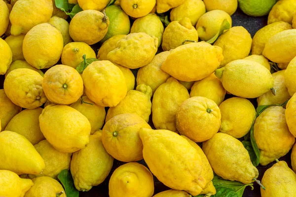 Full Frame Shots Showing Lots Ripe Organic Yellow Lemons — Stock Photo, Image