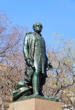 Sir John Franklin 'in heykeli, kutup kaşifi ve Van Diemen topraklarının 1837' den 1843 'e kadar Yardımcı Valisi - Hobart, Tazmanya, Avustralya