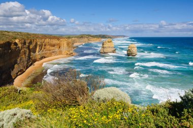 Castle Rock gözcüsünden görüntü - Port Campbell, Victoria, Avustralya