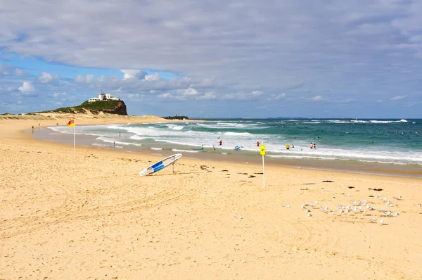 Nobbys Beach Lighthouse Newcastle Nsw Australia — стокове фото