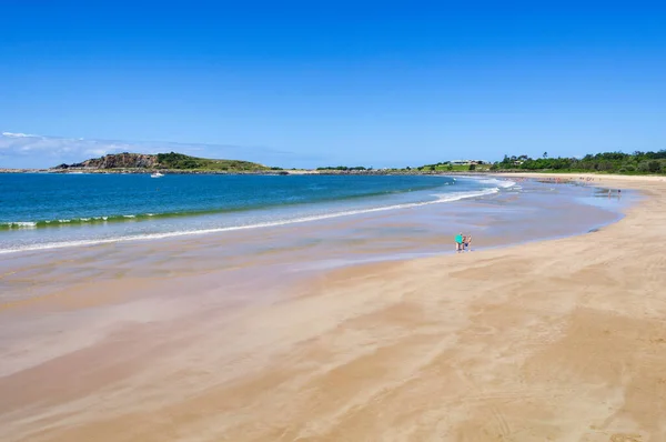 Las Olas Suaves Lavan Playa Jetty Coffs Harbour Nsw Australia — Foto de Stock