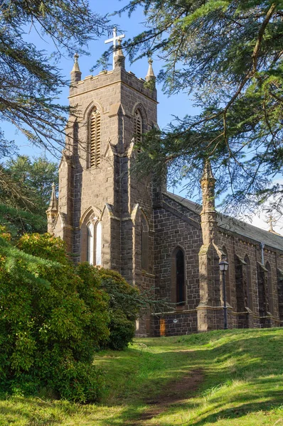 Anglikánský Kostel Pavla Pozoruhodný Gotický Bluestone Kostel Kyneton Victoria Austrálie — Stock fotografie