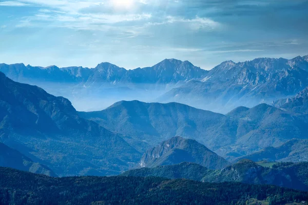 Paisagem Natural Dos Alpes Norte Itália Como Panorama Montanhoso — Fotografia de Stock