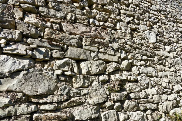 Eski Taş Duvar Elle Yapılmış — Stok fotoğraf