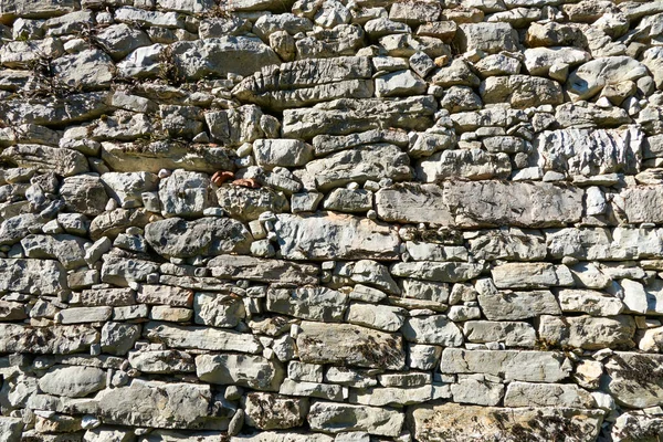 Stary Kamienny Mur Wykonany Ręcznie — Zdjęcie stockowe