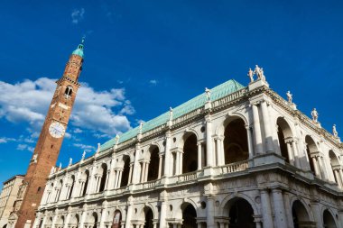 famous monument called Basilica Palladiana designed by the architect Andrea Palladio in the city of Vicenza, Italy
