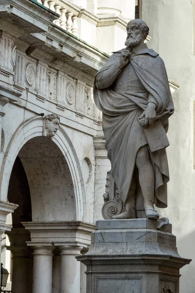 Staty Den Berömde Arkitekten Andrea Palladio Vicenzas Historiska Centrum Italien — Stockfoto