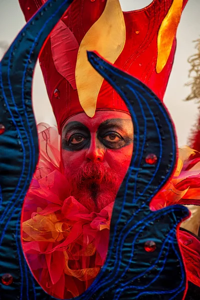 Febrero 2012 Venecia Italia Máscara Carnaval Veneciano Gente Disfrazada Fiesta — Foto de Stock