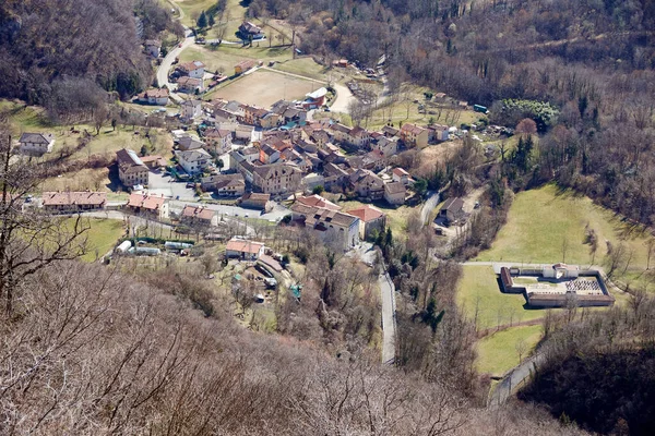 Vista Desde Arriba Campotamaso Una Pequeña Ciudad Norte Italia —  Fotos de Stock