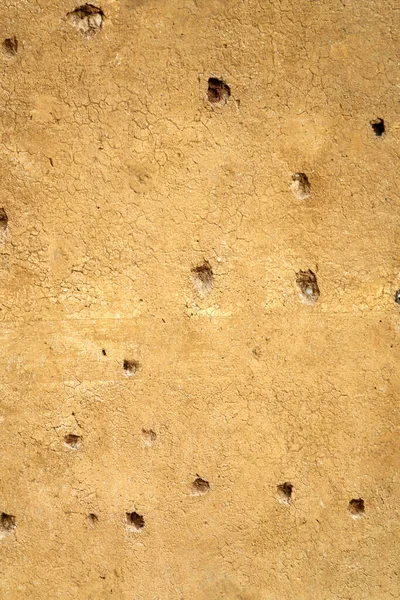 Einschusslöcher Einer Während Der Feindseligkeiten Entstandenen Mauer — Stockfoto