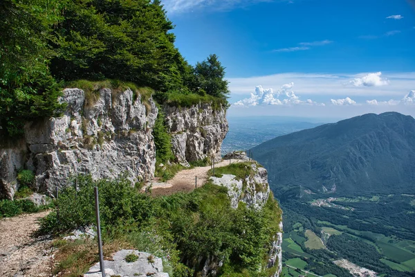 Sentier Sur Monte Cengio Sur Plateau Asiago Italie Scénario Tragique — Photo