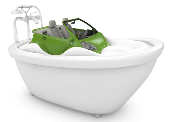 Myjnia samochodowa 3D — Zdjęcie stockowe