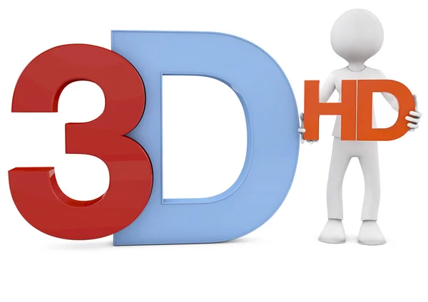 3d render of the 3d and hd text — Stock Photo, Image