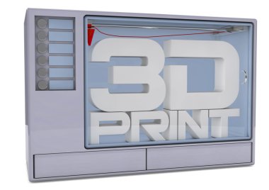 düz metin ile 3D yazıcı. kırpma yolu kullanılabilir