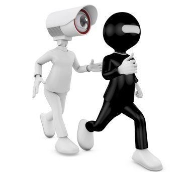 thief and security camera clipart