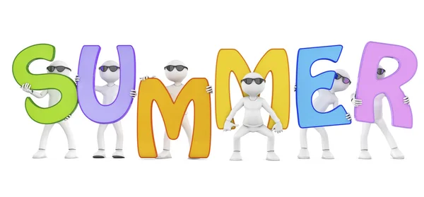 3d render of a summer word and characters — Stock Photo, Image