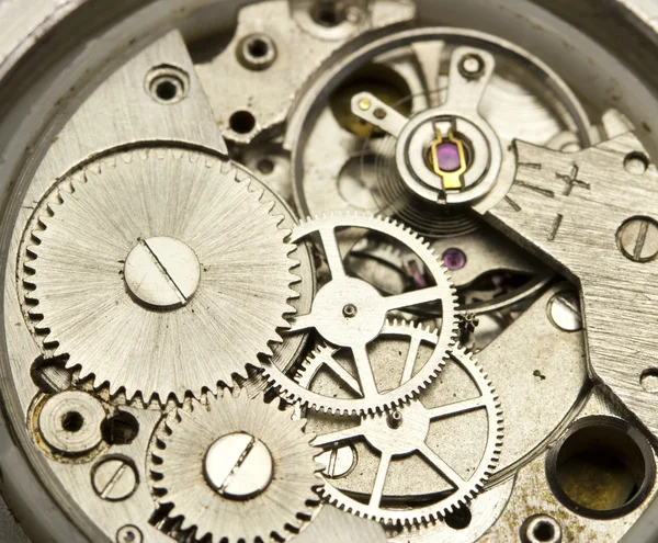 Clockwork närbild — Stockfoto