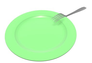 çatal tabak içinde yer alır.