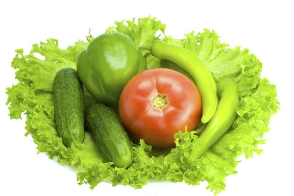 Salat, Paprika, Tamato, der bulgarische Pfeffer — Stockfoto
