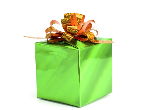 Caja de regalo verde — Foto de Stock