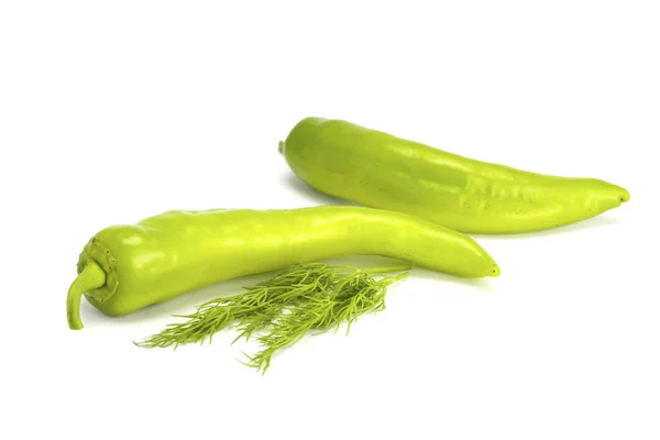 Pimienta verde picante e hinojo — Foto de Stock