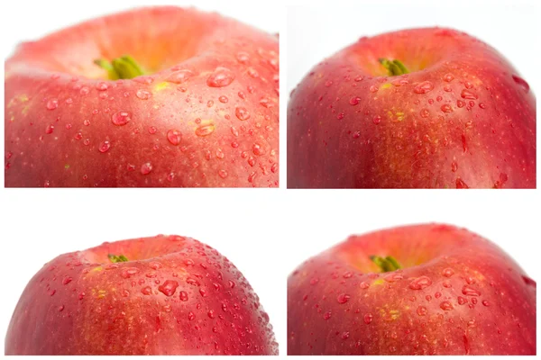 Collage. Apfel aus nächster Nähe — Stockfoto