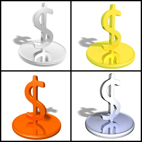 Collection. Logo with a symbol "$" — Stock Photo, Image