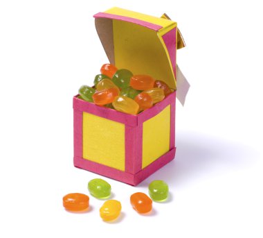 el yapımı kağıt kutu şeker ile