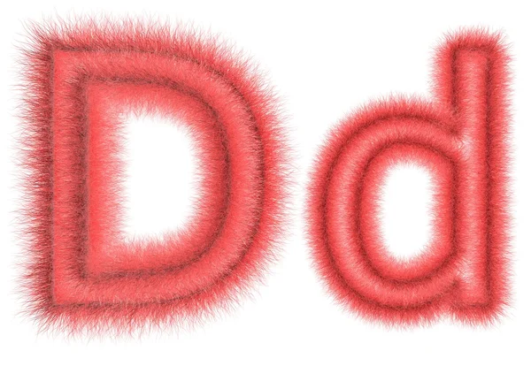 Symbol "d" aus Wolle — Stockfoto