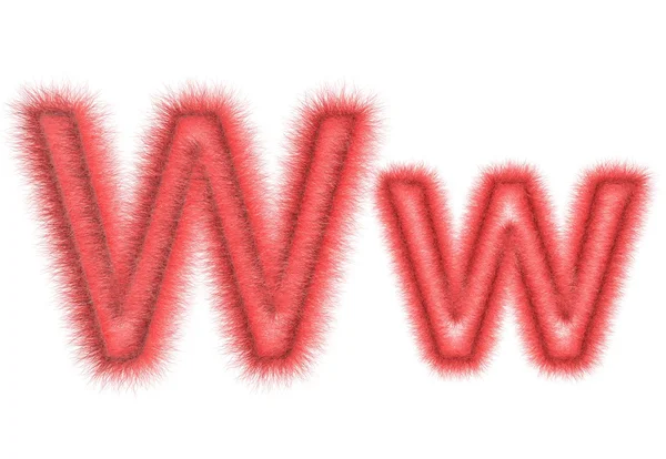 Symbolen "w" från ull — Stockfoto