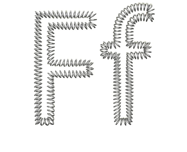 The "F" of a spring — Stock Photo, Image