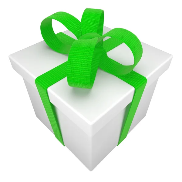 Gift box tied with a bow — Stock Photo, Image