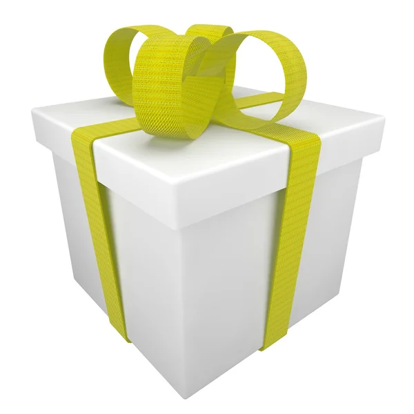 Gift box tied with a bow — Stock Photo, Image