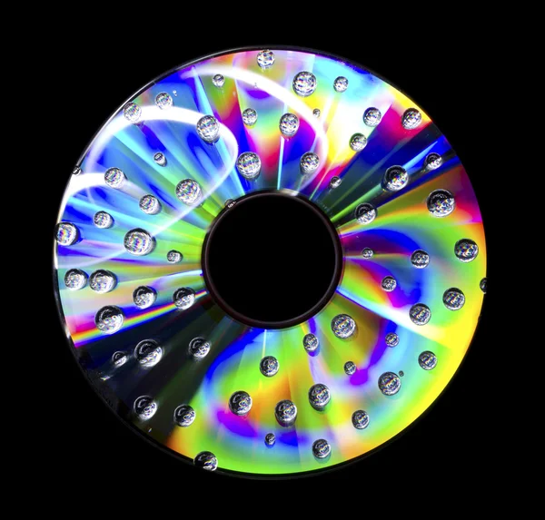 Abstract disc with water droplets — Stock Photo, Image