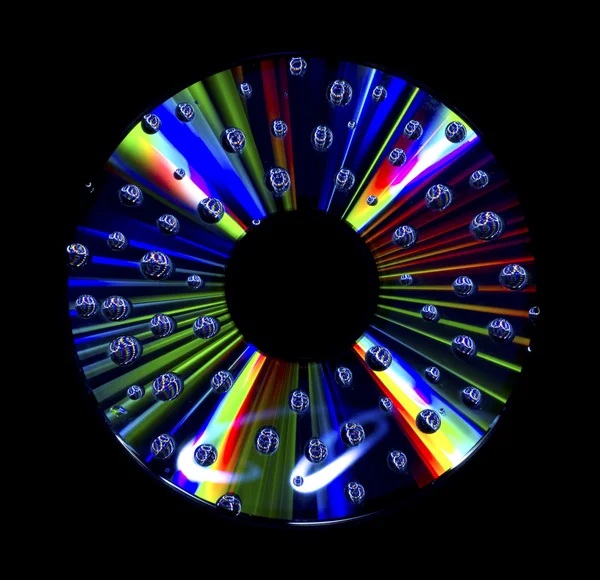 水液滴を利用した抽象的なディスク — ストック写真