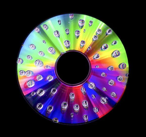 Абстрактный диск с капельками воды — стоковое фото