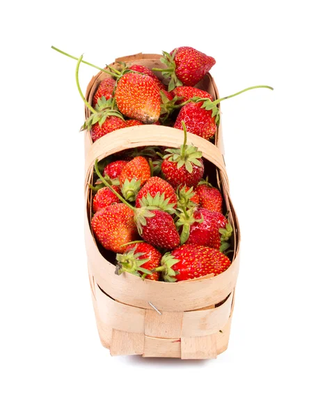 Strawberries in a basket — Stock Photo, Image