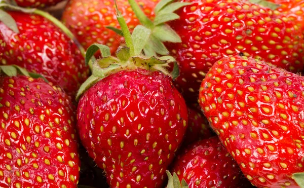 Die Textur der Erdbeeren — Stockfoto