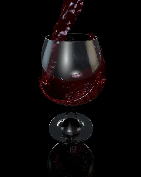 El vino se vierte en una copa — Foto de Stock