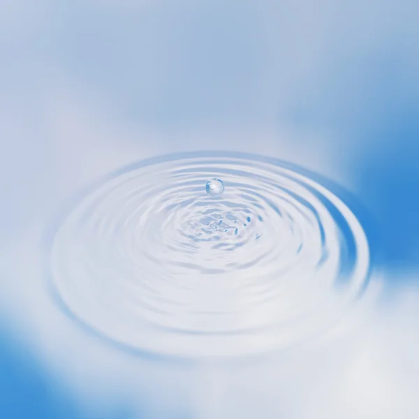 A drop of water falls in — Stock Photo, Image