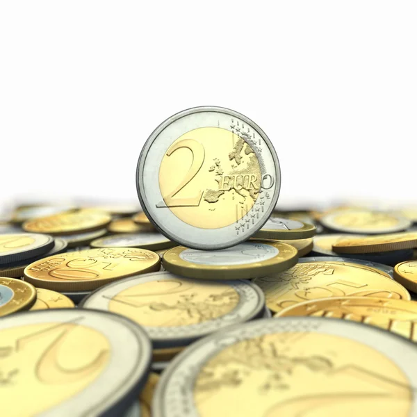 Lot of euro coins — Stock Photo, Image