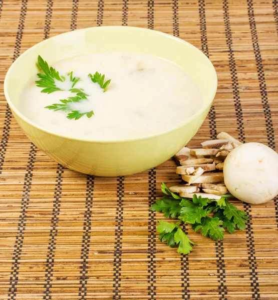 Mushroom ingredients soup Stock Image