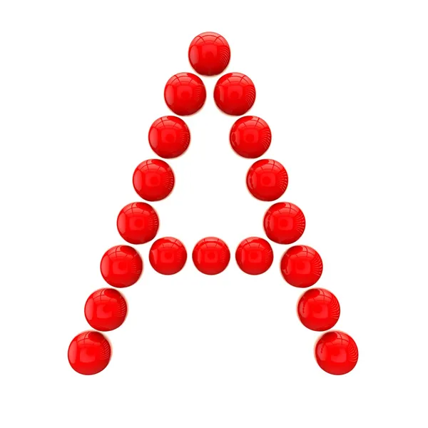 Letter "A" from spheres — Stock Photo, Image