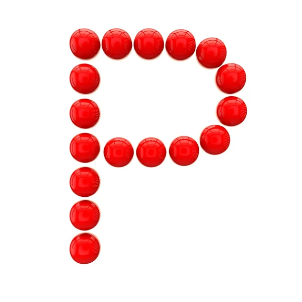 Letter "P" from spheres — Stock Photo, Image